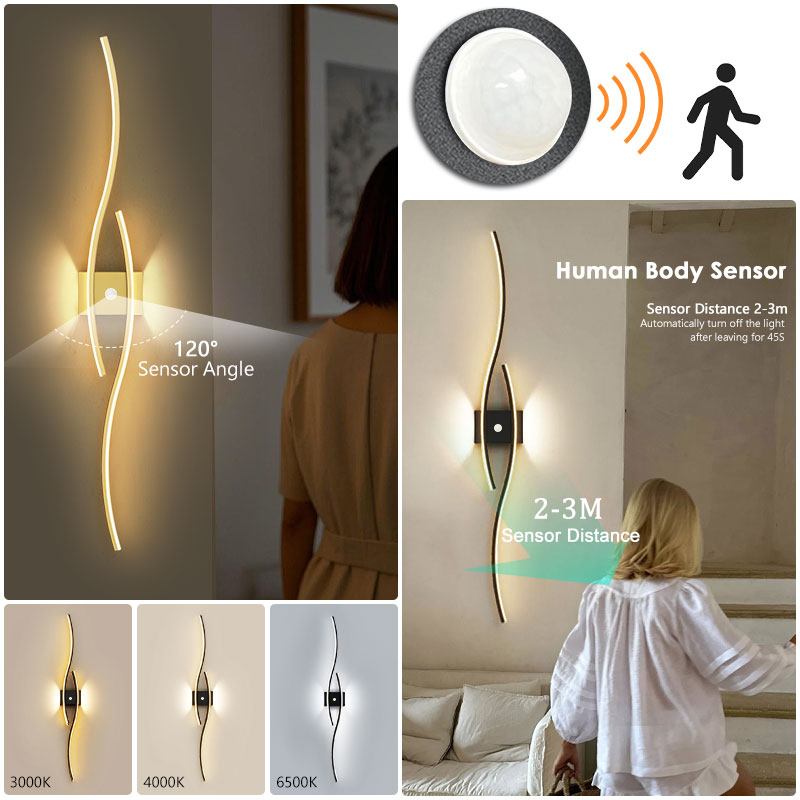 Внутренние светодиодные настен – обзор и цена Motion Sensor Pir Wired